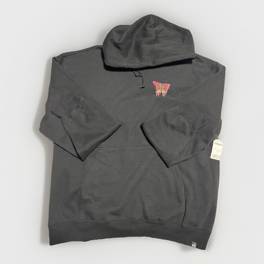 ThirtyTwo Hoodie XL Black‎ Butterfly Graphic Snowboard Streetwear NWT Mens